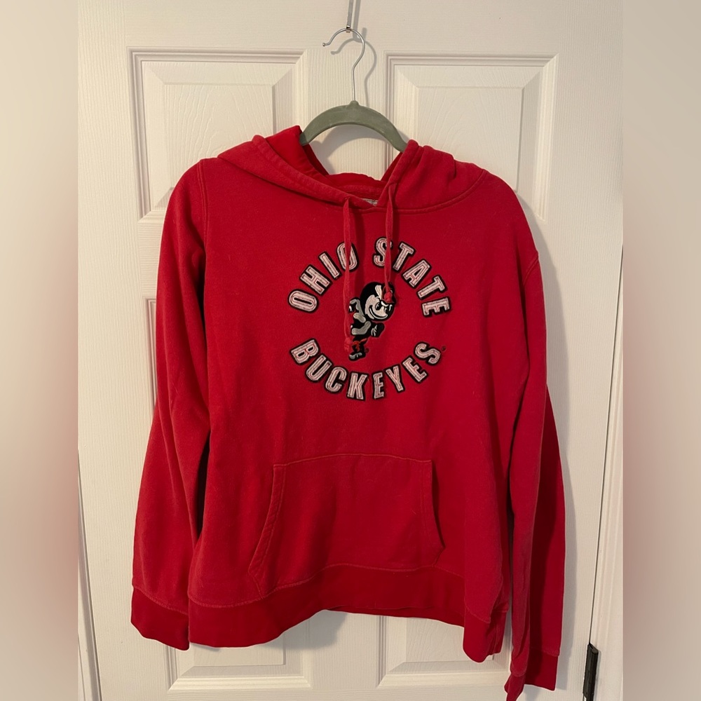 Ohio State University Buckeyes Varsity Sweatshirt Hoodie, Junior’s Size XXL, Red